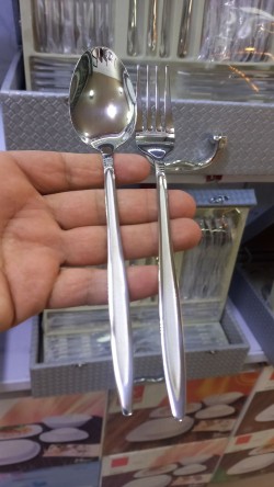 سرویس قاشق و چنگال 6 نفره 27 پارچه یونیک مدل سوزنی براق