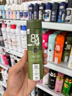 اسپری ضد تعریق مردانه 8x4 مدل wild oak حجم 150 میل
